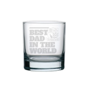 Best Dad In The World Whiskey Glass