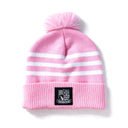Pink & White Bobble Hat